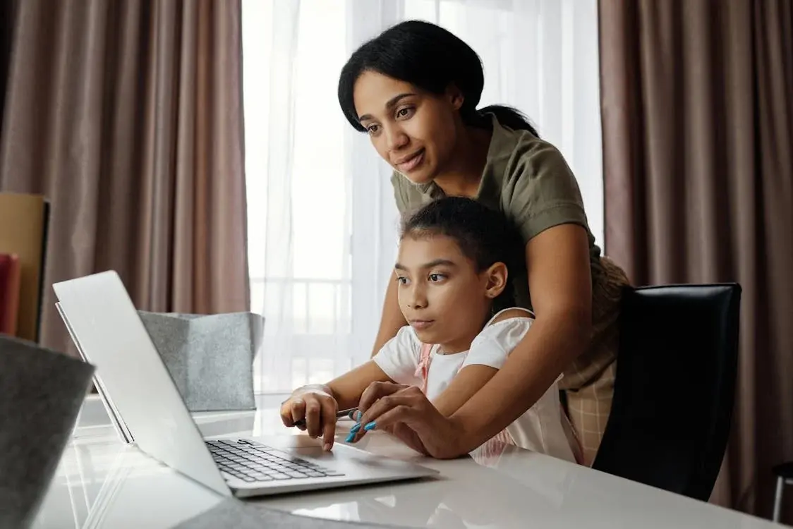 Mother with daughter